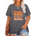 thumbnail image 1 of Anbech Mother's Day Plus Size T-Shirts for Women Graphic Mama with Flowers Print Oversize Short Sleeves T-Shirt with Round Neck, 1 of 4