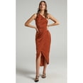 thumbnail image 1 of Anbech One Shoulder Dress for Women Sleeveless Spaghetti Straps Dresses Evening Party Split Dresses S-XL, 1 of 7
