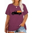 thumbnail image 1 of XCHQRTI Pumpkin Plus Size Women Tshirt Its Fall Yall Thanksgiving Short Sleeve Graphic Tees, 1 of 8