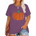 thumbnail image 1 of XCHQRTI Pumpkin Plus Size Women Tshirt Its Fall Yall Thanksgiving Short Sleeve Graphic Tees, 1 of 7