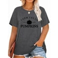 thumbnail image 1 of XCHQRTI Pumpkin Plus Size Women Tshirt Its Fall Yall Thanksgiving Short Sleeve Graphic Tees, 1 of 8