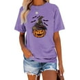 thumbnail image 1 of XCHQRTI Pumpkin Shirt for Women Vintage Halloween Tshirt Graphic Shirts Funny Retro Short Sleeve Tops, 1 of 8