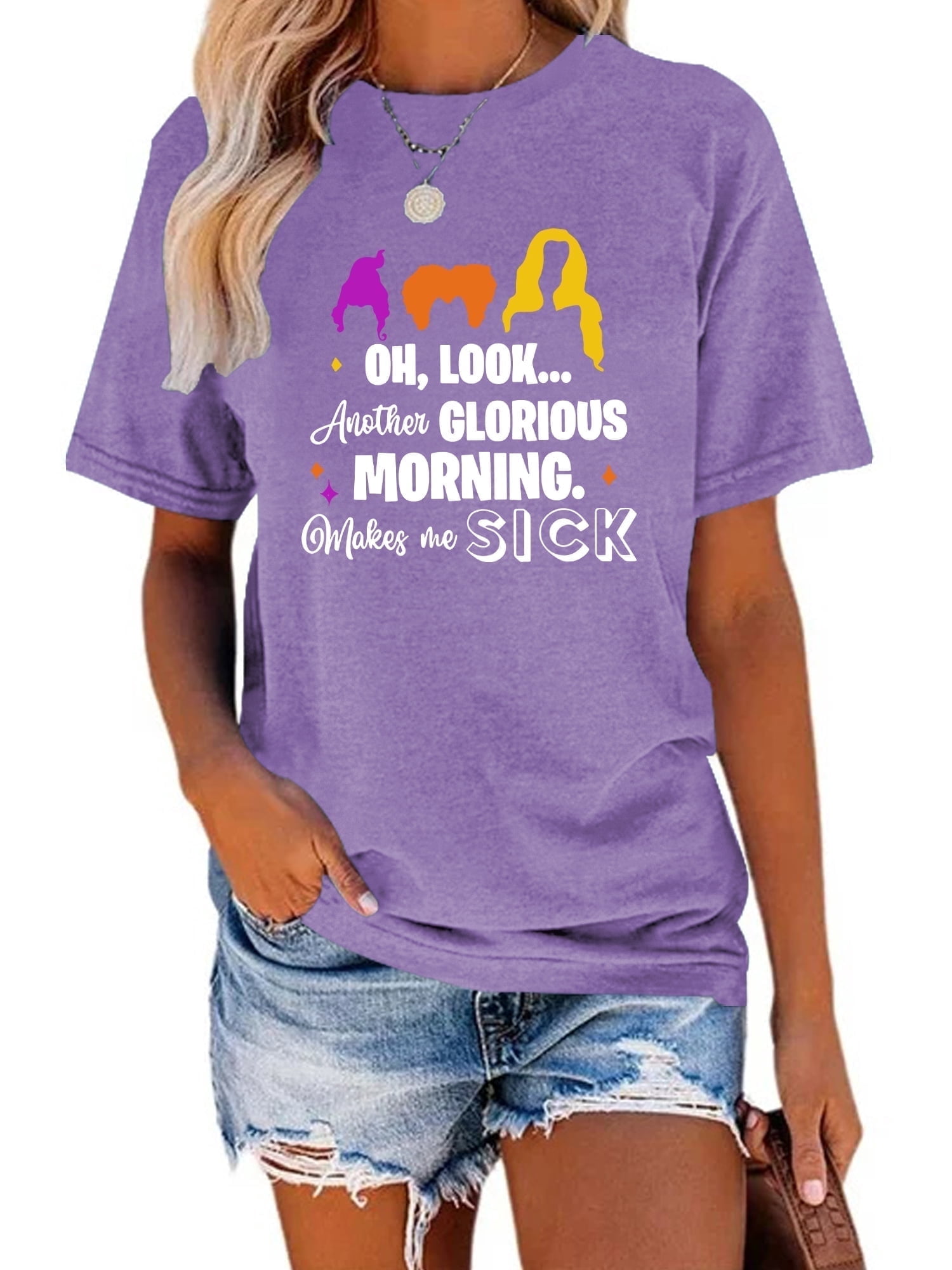 Sanderson Sisters Halloween T-Shirt For Women - Funny Hocus Pocus Graphic Tee, Fall Short Sleeve Top, Costume Apparel - View #12