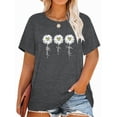 thumbnail image 1 of Anbech Sunflower Plus Size T-Shirts for Women Graphic Blessed Sunflower Print Oversize Short Sleeves T-Shirt with Round Neck, 1 of 4