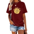 thumbnail image 1 of Anbech Sunflower Shirts for Women Graphic Tee Ladies Patriotic Tee Shirt Christian Top Short Sleeve, 1 of 8