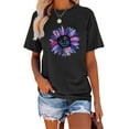 thumbnail image 1 of Anbech Sunflower Shirts for Women Graphic Tee Ladies Patriotic Tee Shirt Christian Top Short Sleeve, 1 of 7