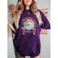 thumbnail image 1 of Anbech Sunset Shirt for Women Graphic Tshirt Summer Nature Casual Drop Shoulder Short Sleeve Loose Tee Tops, 1 of 2