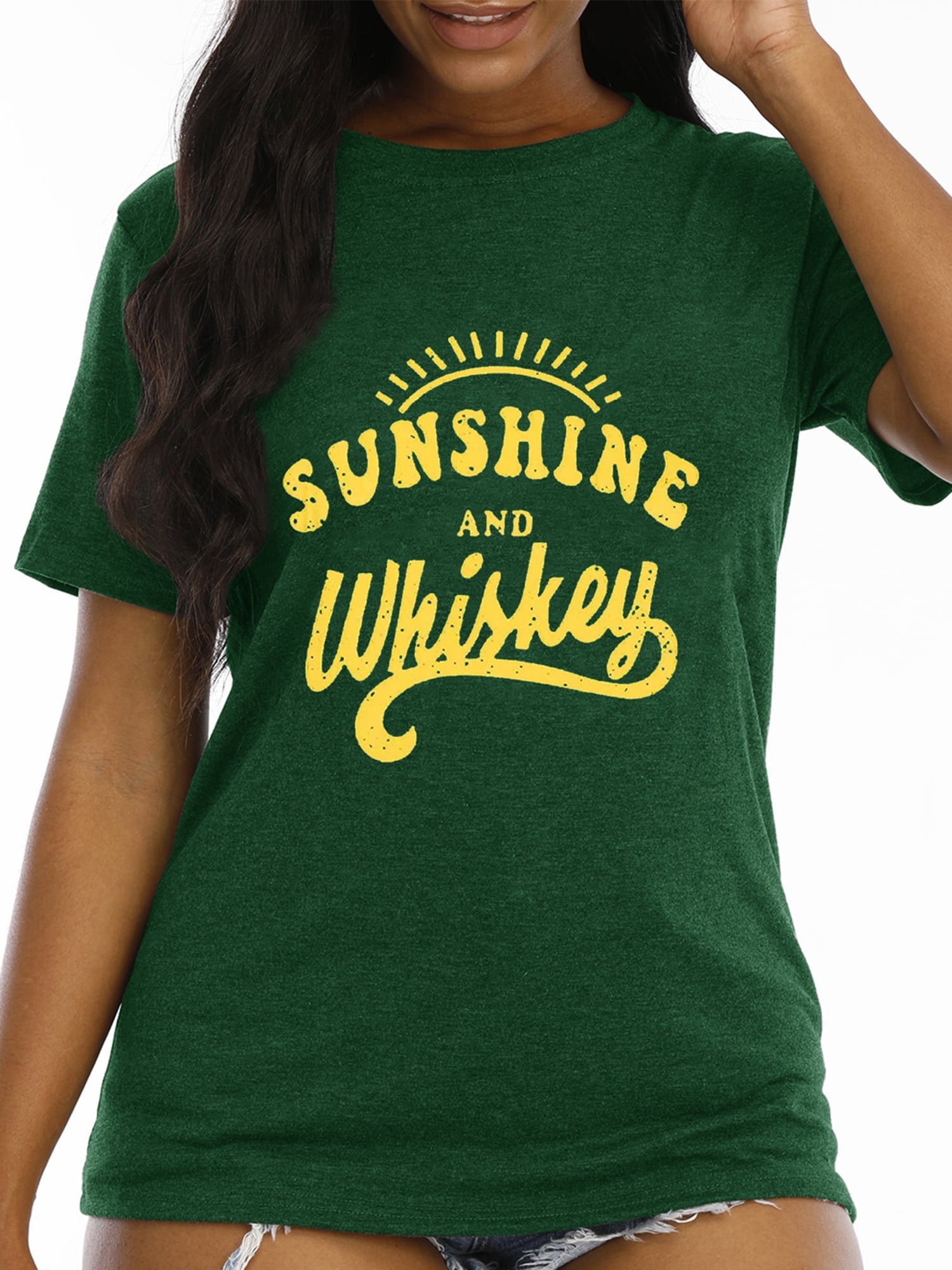 Sunshine And Whiskey T-Shirt Fun Summer Tee Sunshine And Whiskey T-Shirt Fun Summer Tee
