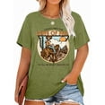 thumbnail image 1 of Anbech Vintage 80s Plus Size T-Shirts for Women Graphic Cowboy Laws of Man Print Short Sleeves T-Shirt with Round Neck, 1 of 3