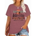 thumbnail image 1 of Anbech Western 80s Plus Size T-Shirts for Women Graphic Somthing In The Orange Print Short Sleeves Plus T-Shirt with Round Neck, 1 of 3