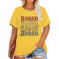thumbnail image 1 of Anbech Western 80s RODEO Plus Size T-Shirts for Women Graphic RODEO Print Short Sleeves Plus T-Shirt with Round Neck, 1 of 3