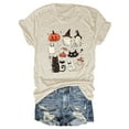 thumbnail image 1 of Anbech Women Ghost Shirt Halloween Tee Shirts Hocus Pocus Tshirt Ladies Novelty Skull T Shirts, 1 of 2