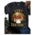 thumbnail image 1 of Anbech Women Graphic Vert Der Ferk Tshirt Short Sleeve Chef Knife Shirt, 1 of 2