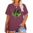 thumbnail image 1 of Anbech Women Cactus Vintage Plus Size T-Shirts Graphic LOVE Heart Short Sleeves T-Shirt, 1 of 4