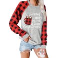 thumbnail image 1 of Anbech Women's Christmas Graphic Tee, Long Sleeve Snowflake Merry Christmas Shirt, 1 of 8