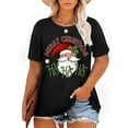 thumbnail image 1 of Anbech Women's Christmas Plus Shirt Graphic Short Sleeve Ladies Tops Casual Loose Xmas Tshirts, 1 of 2
