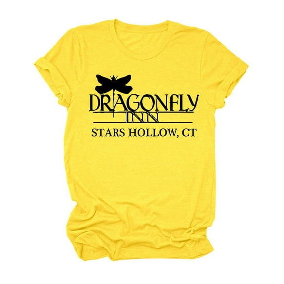 Anbech Women's Dragonfly T Shirts Short Sleeve Crew Neck Dragonflies Tee Shirt Pullover Ladies Tops