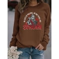 thumbnail image 1 of Anbech Women's Skull Sweatshirt Graphic T Shirts Long Sleeve Top Pullover Halloween Sweaters, 1 of 3