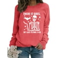 thumbnail image 1 of Anbech Women's Skull Sweatshirt Graphic T Shirts Long Sleeve Top Pullover Halloween Sweaters, 1 of 3