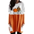 thumbnail image 1 of XCHQRTI Stitching Color Womens Sweatshirts With Pocket Merry Christmas Graphic Pullover Long Sleeve Mid Length Top, 1 of 3