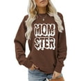 thumbnail image 1 of Anbech Womens Mom Ster Sweatshirt Halloween Graphic T Shirts Long Sleeve Top Pullover Loose Fashion Sweaters, 1 of 3