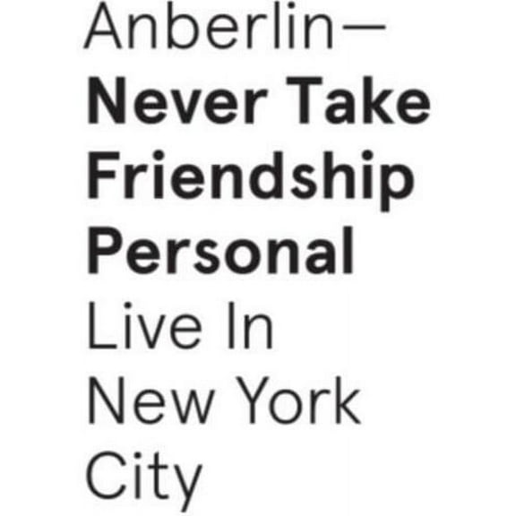 Anberlin - Never Take Friendship Personal: Live New York City - Music & Performance - CD