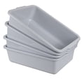 thumbnail image 1 of Anbers 4-Pack 32 L Plastic Commercial Bus Tub Box, Large Bus Tubs Restaurant, Gray, 1 of 7