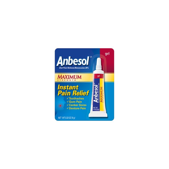 Anbesol Gel Maximum Strength Instant Oral Pain Relief for Toothaches