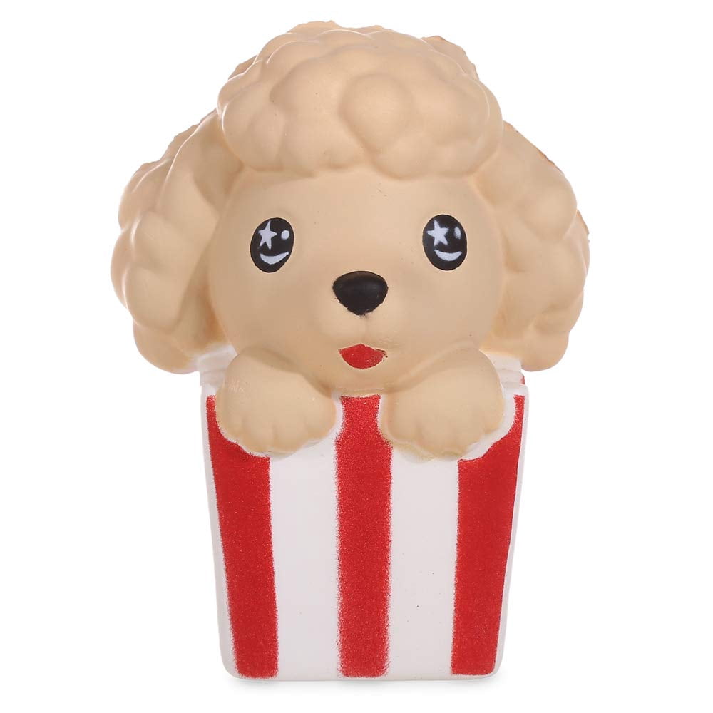 Anboor 4.3 Inches Squishies Dog Popcorn Squeeze Toys for Kids Kawaii ...