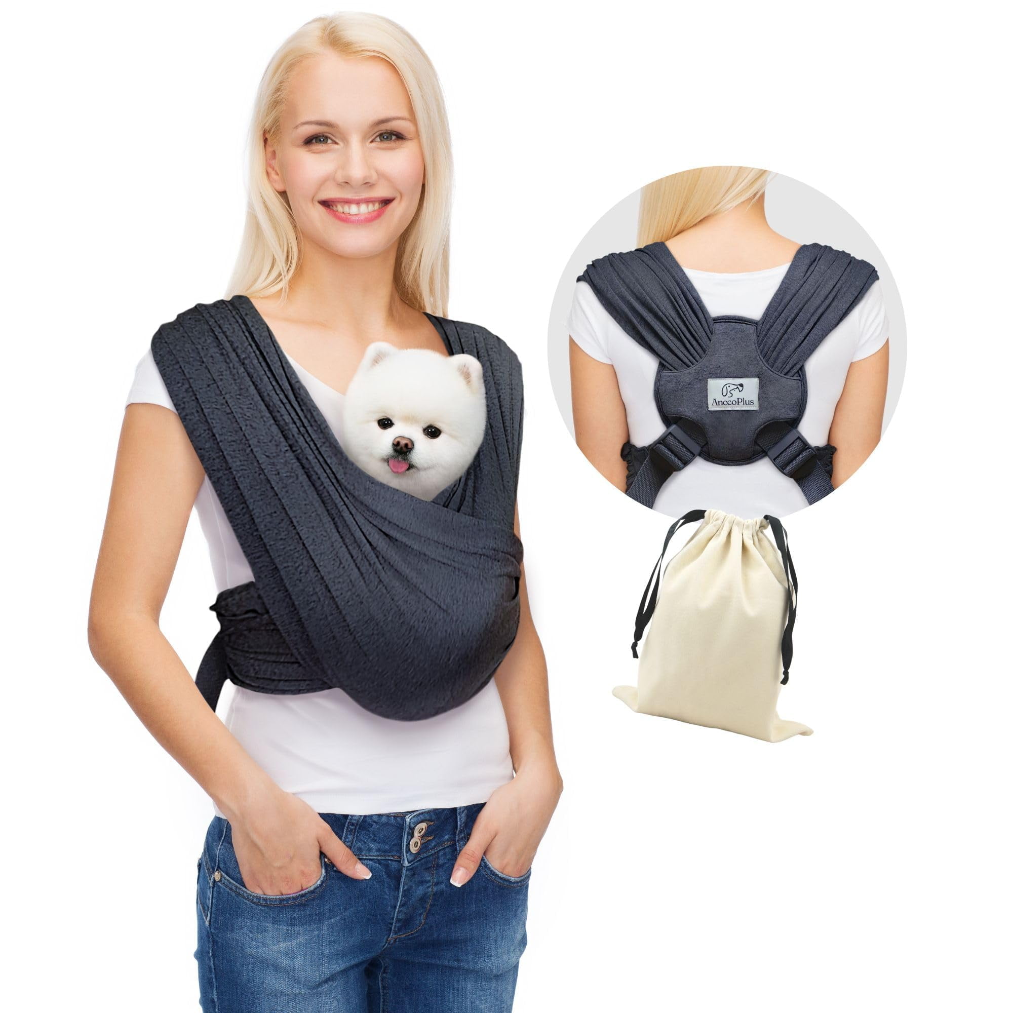 AnccoPlus Dog Carrier for Small Dogs, Front Facing Dog Carrier Sling