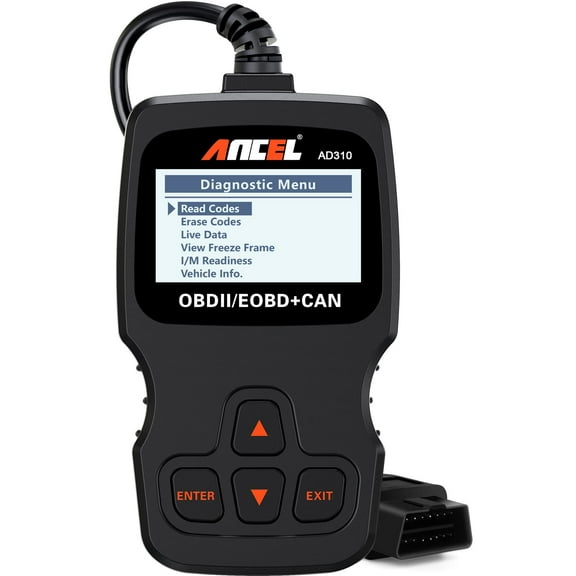Ancel AD310 Classic Enhanced Universal OBD II Scanner Car Engine Fault Code Reader CAN Diagnostic Scan Tool, Read and Clear Error Codes for 1996 or Newer OBD2 Protocol Vehicle (Black)