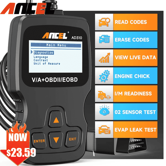 Ancel AD310 OBD2 Scanner Auto Code Reader Car Check Engine Fault Diagnostic Tool for Ford VW