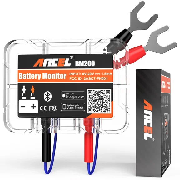 Ancel BM200 Car Battery Monitor Bluetooth 12V Battery Cranking Charging Tester for iPhone Android