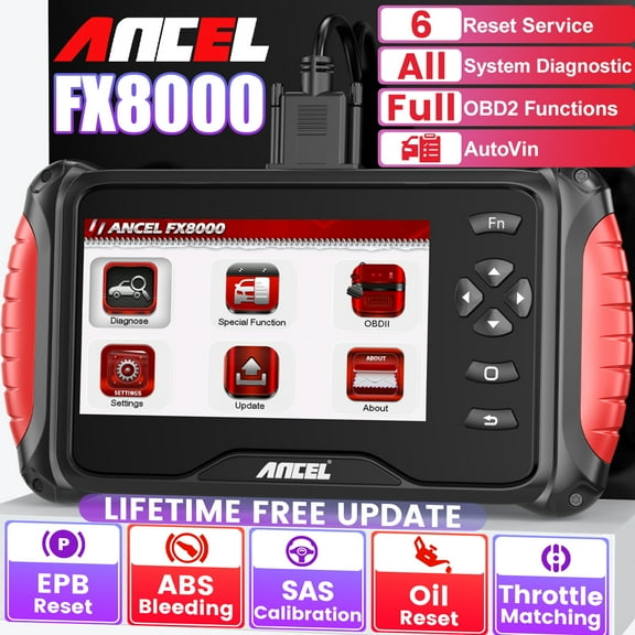 Ancel FX8000 Automotive Diagnostic Tool OBD2 Scanner All System Scanner BMS EPB Oil Throttle Position Reset Code Reader