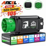 Ancel HD110 Heavy Duty Truck Scanner Full System Truck & Car 2 in 1 OBD2 Scanner Code Reader DPF Regeneration Diagnostic Tool