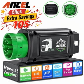 Ancel HD110 Heavy Duty Truck Scanner Full System Truck & Car 2 in 1 OBD2 Scanner Code Reader DPF Regeneration Diagnostic Tool