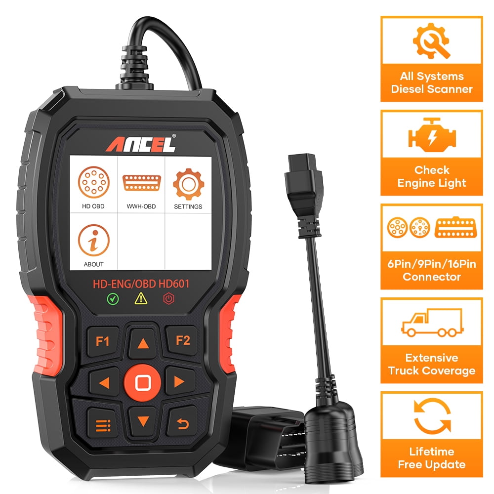 Ancel HD601 Heavy Truck Scanner All System Diesel Truck Diagnostic Scan