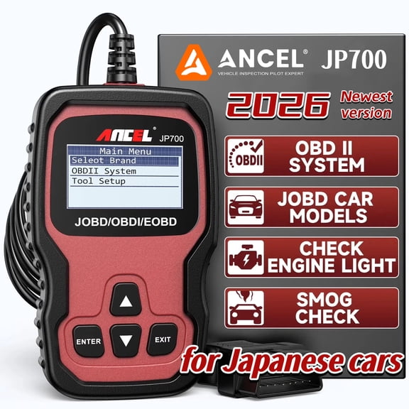 Ancel JP700 Car Code Reader OBD2 Scanner JOBD Scanner OBD Scanner Automotive Diagnostic Scanner Engine Scan Tool Turn off MIL for Toyota, Nissan, Mazda, Honda, Suzuki, Subaru, Daihatsu, Mitsubishi