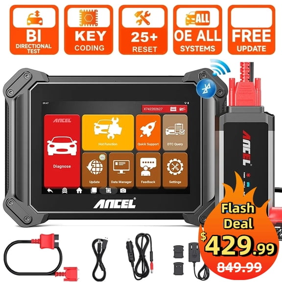 Ancel V6 Pro OBD2 Scanner Code Reader Bidirectional All System Auto Diagnostic Tool ABS TPMS 25+ Service Scan Tools
