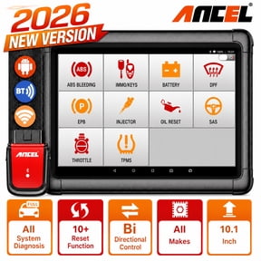 ANCEL X6 OBD2 Scanner 10" Bi-directional Full System Bluetooth Car Diagnostic Scan Tool with 10+ Resets, 2 Years Free Update