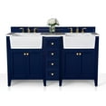 thumbnail image 1 of Ancerre Designs Adeline 60" Wood Bathroom Vanity Set in Heritage Blue, 1 of 6