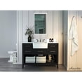 thumbnail image 1 of Ancerre Designs Hayley 48" Farmhouse Wood Bathroom Vanity Set in Black Onyx, 1 of 17
