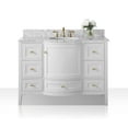 thumbnail image 1 of Ancerre Designs Lauren 48" Wood Bathroom Vanity Set with Gold Hardware in White, 1 of 6