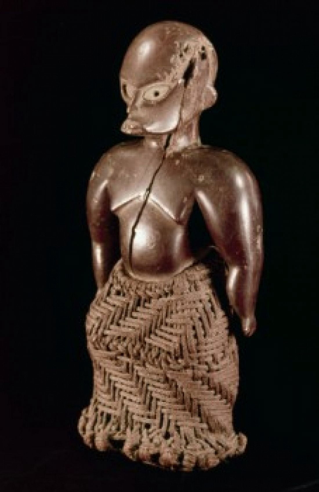 Ancestor statue bound in sennit Hawaiian art Canvas Art - (24 x 36)