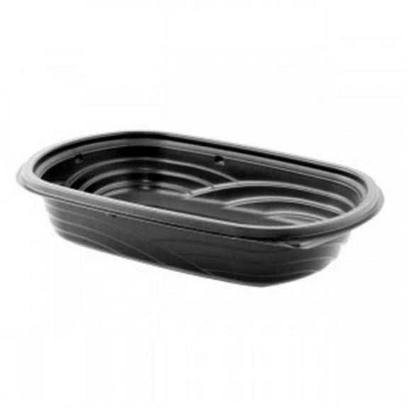Anchor 4542402 24 oz M424 Entree Microwavable Rectangular Container, Black - Case of 252