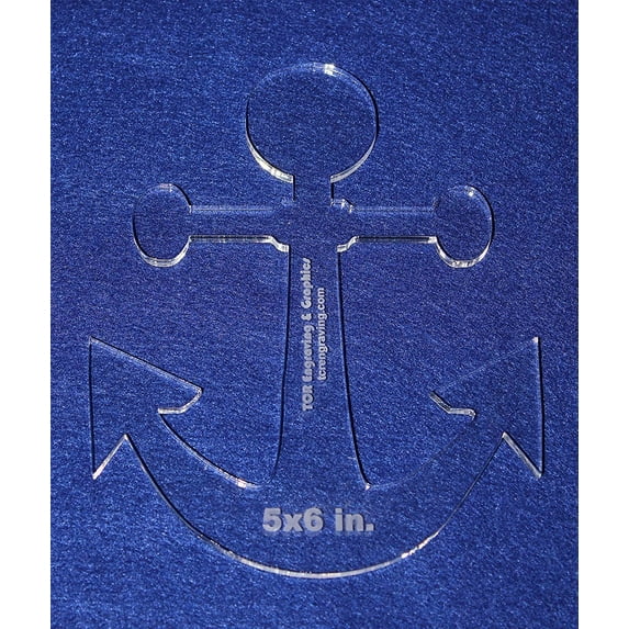 Anchor 5" X 6" High - Clear ~1/4" Thick Acrylic