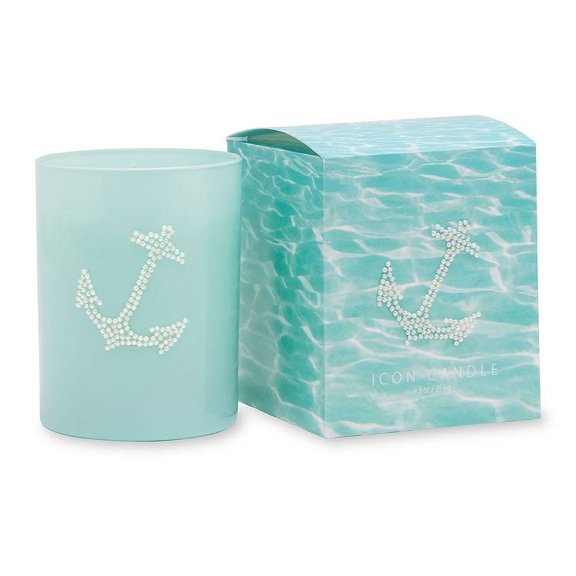 Anchor 9.5 oz Blue Icon Candle
