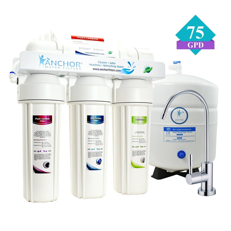 Elite Series 5-Stage Reverse Osmosis Water Purification System - Under Sink Water Filter - 100 GPD Elite Series 5-Stage Reverse Osmosis Water Purification System - Under Sink Water Filter - 100 GPD