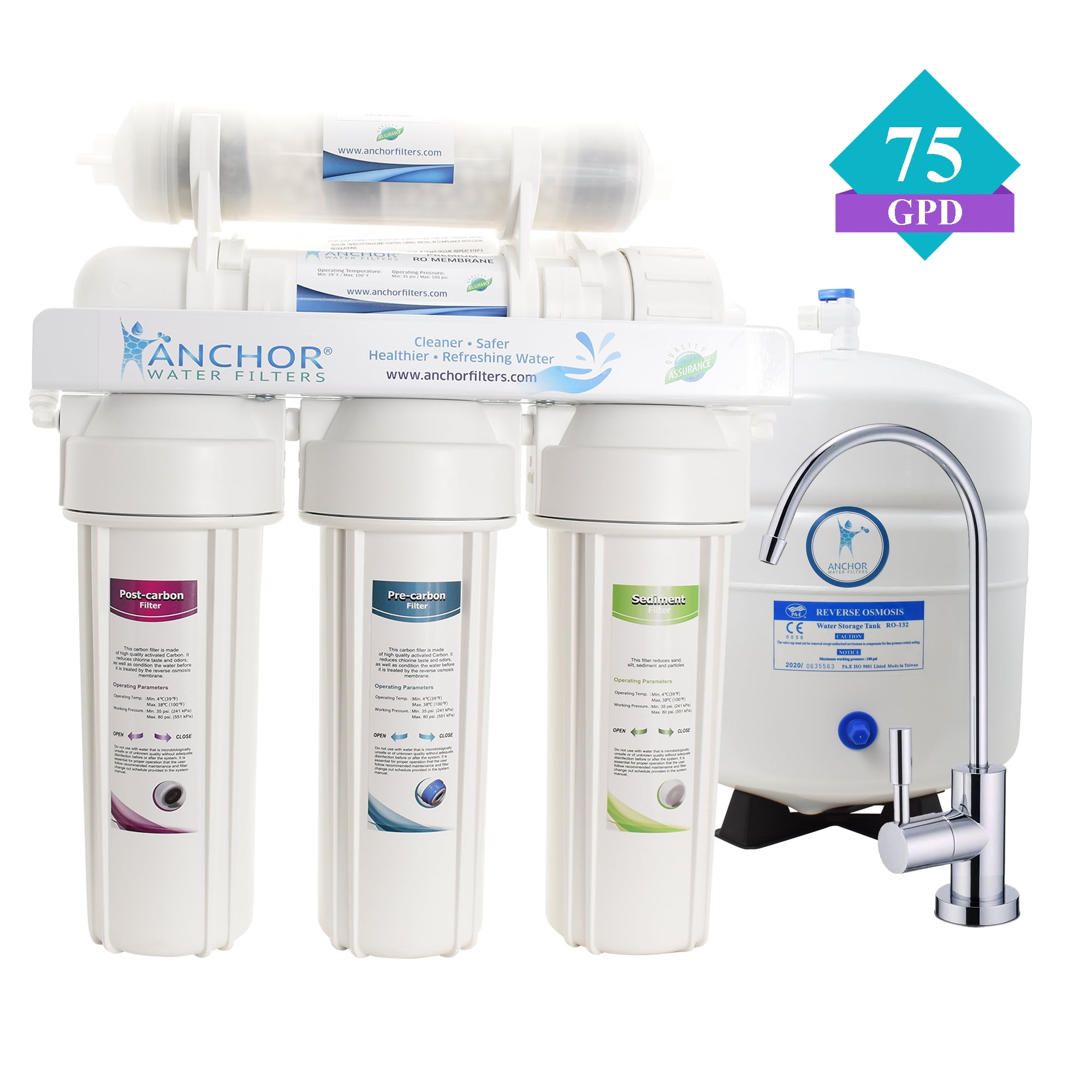 Ultra Series 6-Stage Alkaline Mineral Reverse Osmosis Water Purification System - Under Sink Water Filter - 50 GPD Ultra Series 6-Stage Alkaline Mineral Reverse Osmosis Water Purification System - Under Sink Water Filter - 50 GPD
