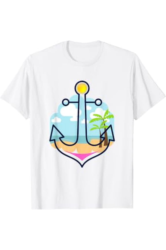 Anchor And Island Nautical Boat T Shirts For Women T-Shirt All Size S-5XL